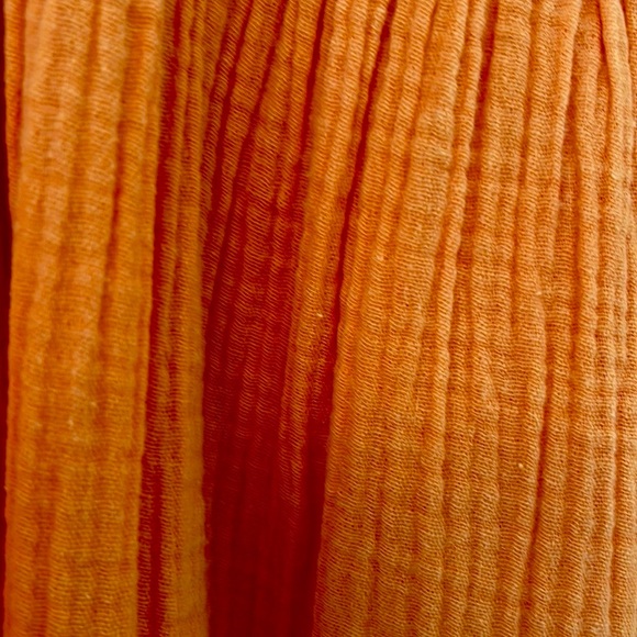 NWOT Orange Button-Down Top - Picture 5 of 6